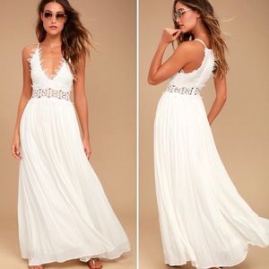 Lulu’s White, “This is Love” Maxi Dress